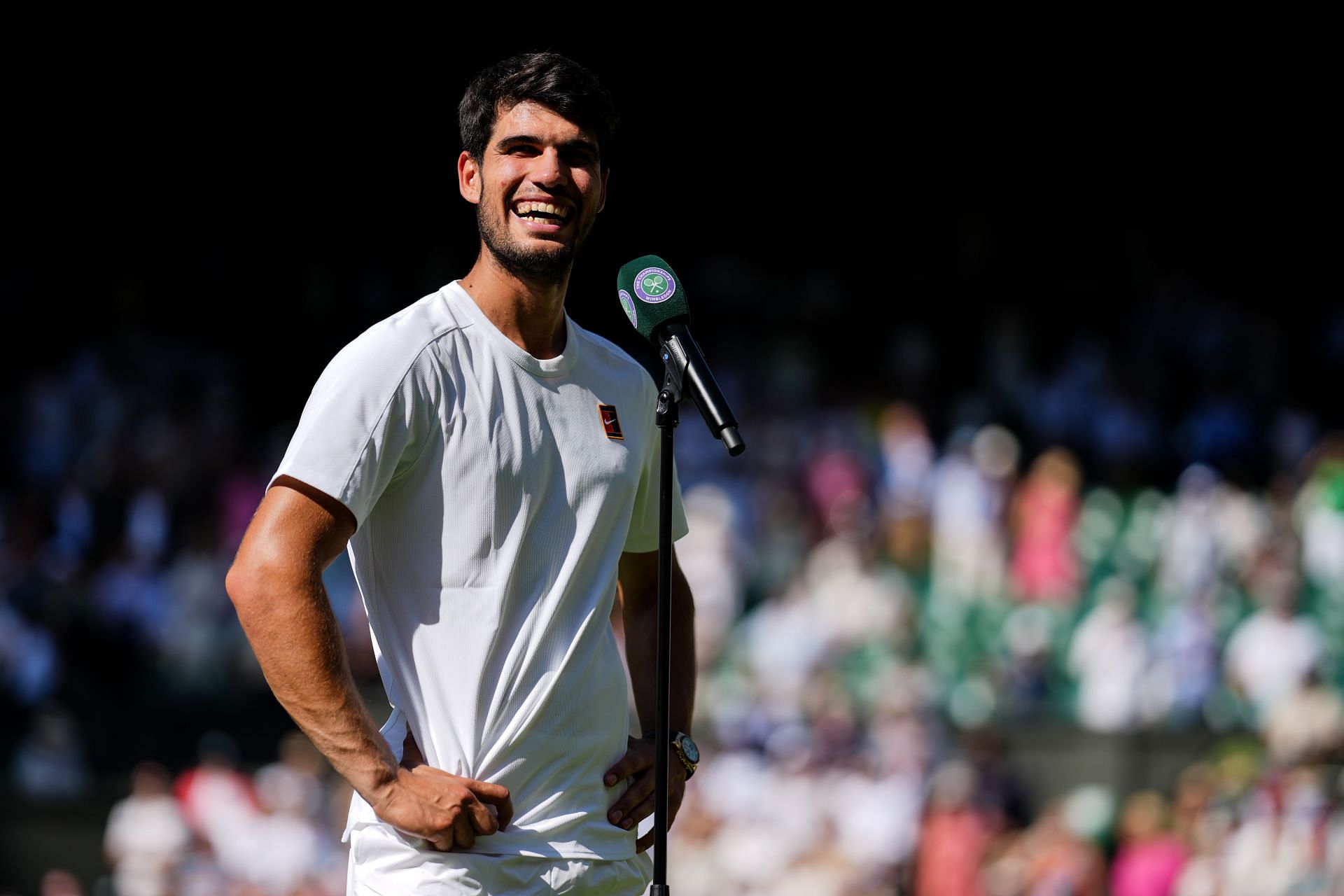 Carlos Alcaraz at Wimbledon 2025. (Photo: Getty)